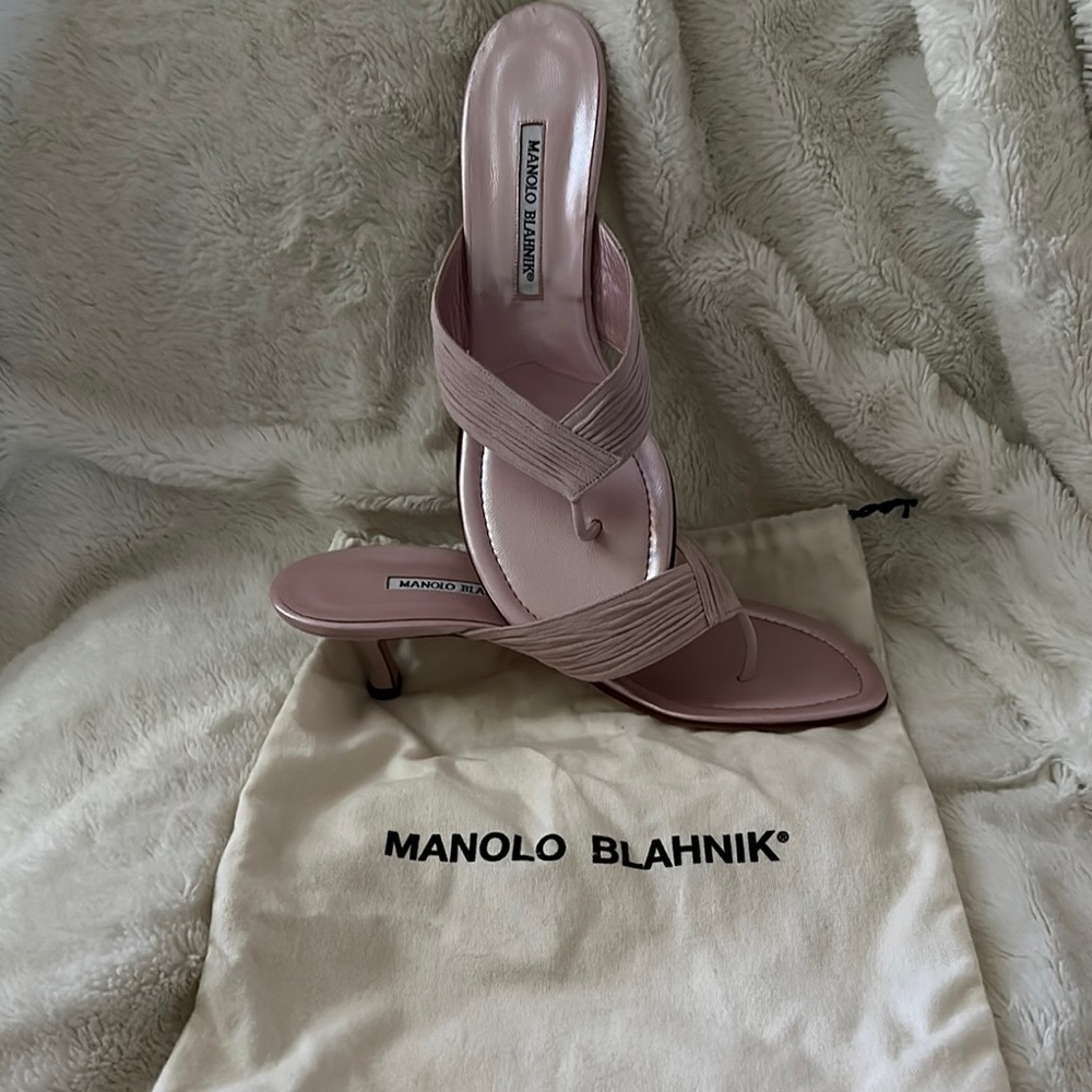 Manolo Blahnik Pink Heels Elegant Design